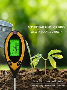 4-In-1 Soil Tester, Digital Soil PH Meter, Moisture/ Light/ Temperature/ PH Test Kit For Garden, Lawn, Farm, Potted Plants & Outdoor Plants - one-size - View 4