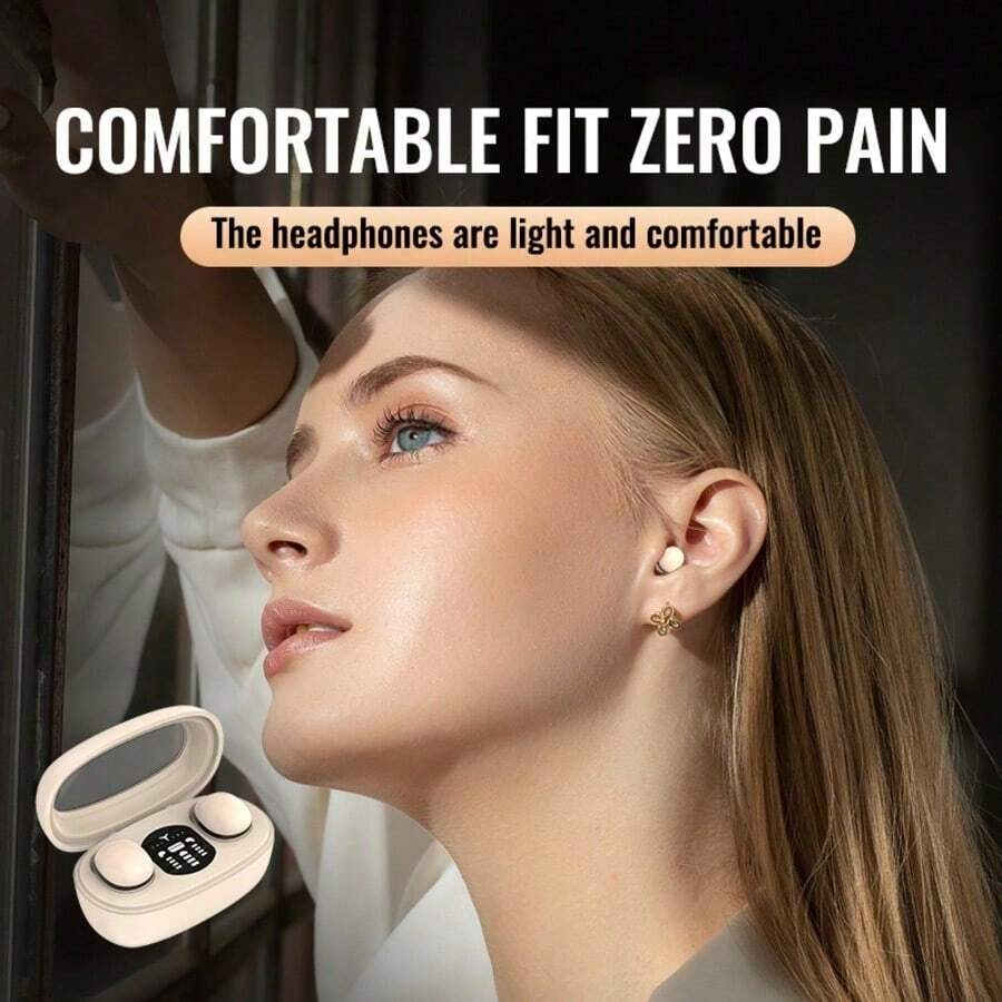 Ultra-Mini Wireless In-Ear Headphones, 5.4 True Wireless Noise Cancelling, High-Fidelity Sound Quality, All-Day Invisible Design, Touch Control, USB-C Charging, Suitable For Running, Sleeping, Compatible With All Phones