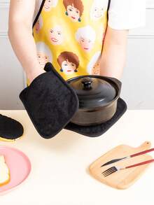 2pcs/4pcs Heat Resistant Insulation Pad, Kitchen Oven Mitt With Pocket, Baking Cooking Pot Holder Mat - View 3