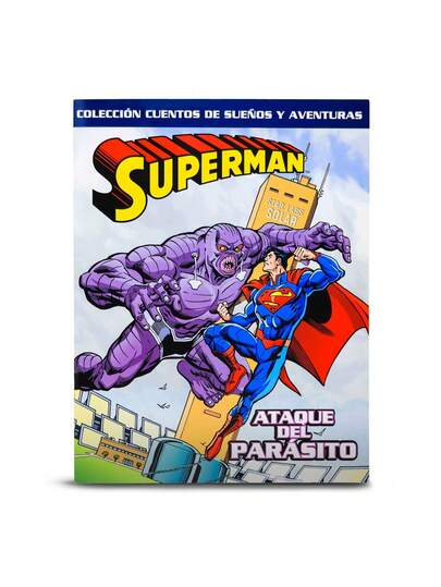  GAIRET Libro Infantil de Cuentos Ilustrados Superman Ataque del Parásito DCCOM-1356 Pasta Suave, 24 Páginas, Niños y Niñas, Historias de Aventuras DC Comics para Leer en Familia