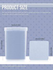 2000/1000/200片装指甲清洁湿巾 - 专业无绒指甲油卸除棉片，UV凝胶清洁纸巾，无香型美甲准备和完成清洁工具（蓝色） - 藍色 - 查看 5