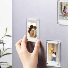 2pcs Vertical Car Sun Visor Photo Frame Clips | Acrylic Clip-On Holder | Fits All Vehicle Models | Holds 3.5x2.3 Inch Photos | Random Colors | Customizable Car Decor | Great Gift For Couples, Families And Pet Memorials - Transparent - View 3
