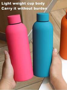 High Quality Double-Layer Vacuum Insulated Stainless Steel Plain Color Creative Small Mouth Sports Water Bottle, Yoga Water Bottle, Portable Coffee Cup, Summer Sports Water Bottle, - Multicolor - View 11