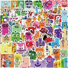 50pcs Number Blocks English Educational Stickers, Aesthetic Stickers With Dreamy Elements, Graffiti, Y2K Urban Aesthetic, Suitable As Humorous And Fun Gifts, Including 80s And 90s Cartoon Stickers, Applicable For Scrapbooks, Envelopes, Water Bottles, Computers, Laptops, Phones, Luggage, Notebooks, Refrigerators, Holiday Parties, Christmas Decorations, New Year Decorations, Winter Decorations - Multicolor - View 1