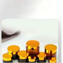 Brown Glass Cosmetic Jar, Airtight Cream Jar, Tea Color Paste Jar, Face Cream Jar - Brown - View 5
