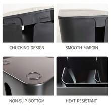 Multi-Functional Nordic Style Plastic Cable Management Box, Desktop Organizer Box For Cable Management And Storage, Large Capacity Hidden Clutter, Dust-Proof And Heat-Resistant Design, Suitable For Office Desk, TV, Computer, USB Hub And Power Outlet, Space-Saving Home Organization Solution. ABS Power Cord Storage Box, Dust-Proof Charger Outlet Organizer, Cable Management Box, Cable Organizer - Multicolor - View 9