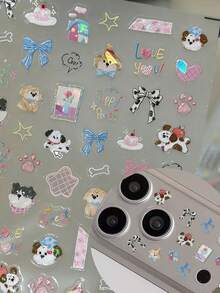1 Miếng dán màn hình điện thoại hình bướm, mèo, chó con, gấu xanh, chim cánh cụt và gấu nhỏ. Vừa đẹp mắt vừa bảo vệ ống kính khỏi bị mòn. - Nhiều màu - Xem 4