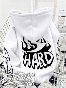 Street Style Drip Hard Fire Sweatshirt, Street Art, Hip Hop, Unisex, Men's And Women's, 100% Cotton, Premium Top Streetwear, New Release, Immediate Shipping, Various Colors!! - 白色 - 查看 1
