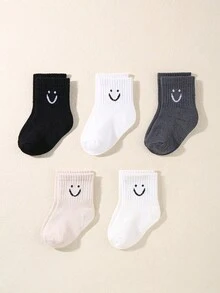 5對嬰兒卡通純色袜子套裝 - 彩色 - 查看 6