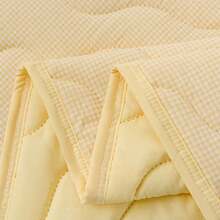 1 chiếc chăn mùa hè viền rộng, tối giản, thân thiện với da, họa tiết kẻ caro và hoa, mềm mại và mịn, thấm hút mồ hôi và thoáng khí, tối giản và thanh lịch, chăn điều hòa thời trang, chăn mùa hè nhẹ và thoáng khí. - Màu vàng duy nhất - Xem 8