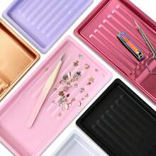 加厚不锈钢指甲工具消毒托盘 - 耐高温方形消毒收纳托盘 - 彩色 - 查看 10