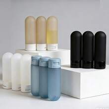 Bộ 5 chai đựng đồ vệ sinh cá nhân du lịch, có thể tái sử dụng, chống rò rỉ, dạng bóp, dùng cho phòng tập thể dục, dầu gội, dầu xả, túi đựng đồ vệ sinh cá nhân nhỏ gọn, được TSA chấp thuận, chai hình trụ 2.03oz có 4 màu đen, trắng, vàng, xanh dương, thích hợp cho công tác, du lịch, cắm trại. - Nhiều màu - Xem 3