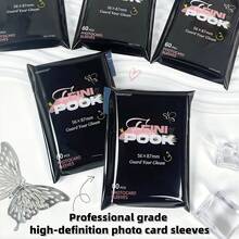 60/120pcs Kpop Photo Card Sleeves, 56*87mm, Professional-Grade HD, Thickened, Ultra-Strong Protection, Dedicated Card Holder For Idol Photo Collection - Open-face - View 6