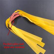 Easytoday 0.75mm/0.03inch Thick, 5/10pcs/Pack Red Rubber Bands, Random Color & Design Slingshot Flat Rubber Bands, Durable Outdoor Shooting Competition Accessories - Yellow - View 3