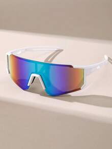 1 pieza Gafas de PC extra grandes y casuales, lentes decorativos, adecuadas para el ocio diario y la vida cotidiana - Multicolor - Ver 6