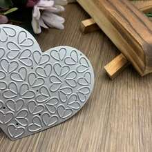 Elegant Heart-Shaped Frame Metal Die Cutting Set, Love Theme Photo Frame Cutting Mold, Scrapbooking Template, Cardboard Handmade DIY Mold, Cutting Mold, Album Making, Embossing Paper Mold, Suitable For Card Making And Scrapbooking - Silver - View 5