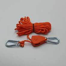 4m Cuerda de Campamento Tensor Polea Gancho Ratchet Iluminación Refugio Solar Cuerda a Prueba de Viento - Negro - Ver 8