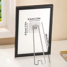 Adjustable Photo Album Stand - Heavy-Duty Metal Frame Display Holder With Safety Clip, Ideal For Home Decor, Office And Events - Long-Lasting And Versatile Photo Frame Alternative, Stylish Appearance | Sturdy Clip Design - Silver - View 8