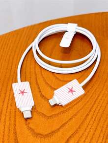 4 件套条纹海星充电适配器保护套及线缆整理器套装 - 20W/18W 充电器适配器，适配器头保护套，兼容 11/12/13/14/15/16/13 Pro Max/16 Pro Max/17 Pro Max - 無色 - 查看 4