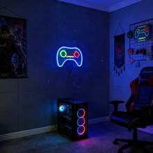 1pc LED Game Controller Neon Light Wall Decor, Battery/USB Powered Romantic Fairy Lamp, Home/Party/Gaming Room Decoration, Bedroom/Living Room Birthday Decor Colorful Light - Gamepad Neon Light - View 12
