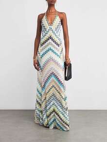 New Spring/Summer Printed Bodycon Dress - Slim-Fit Women's Party Dress - Green - View 1