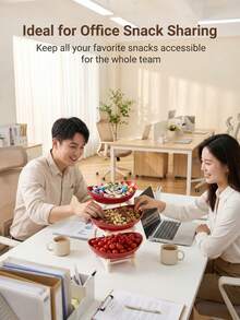 XIYIJIA Multi-Layer Fruit Plate, Home Living Room Snack Candy Tray, Creative Desktop Storage Organizer, Party Dessert Cake Display Rectangular Basket - 3 Layers - View 2