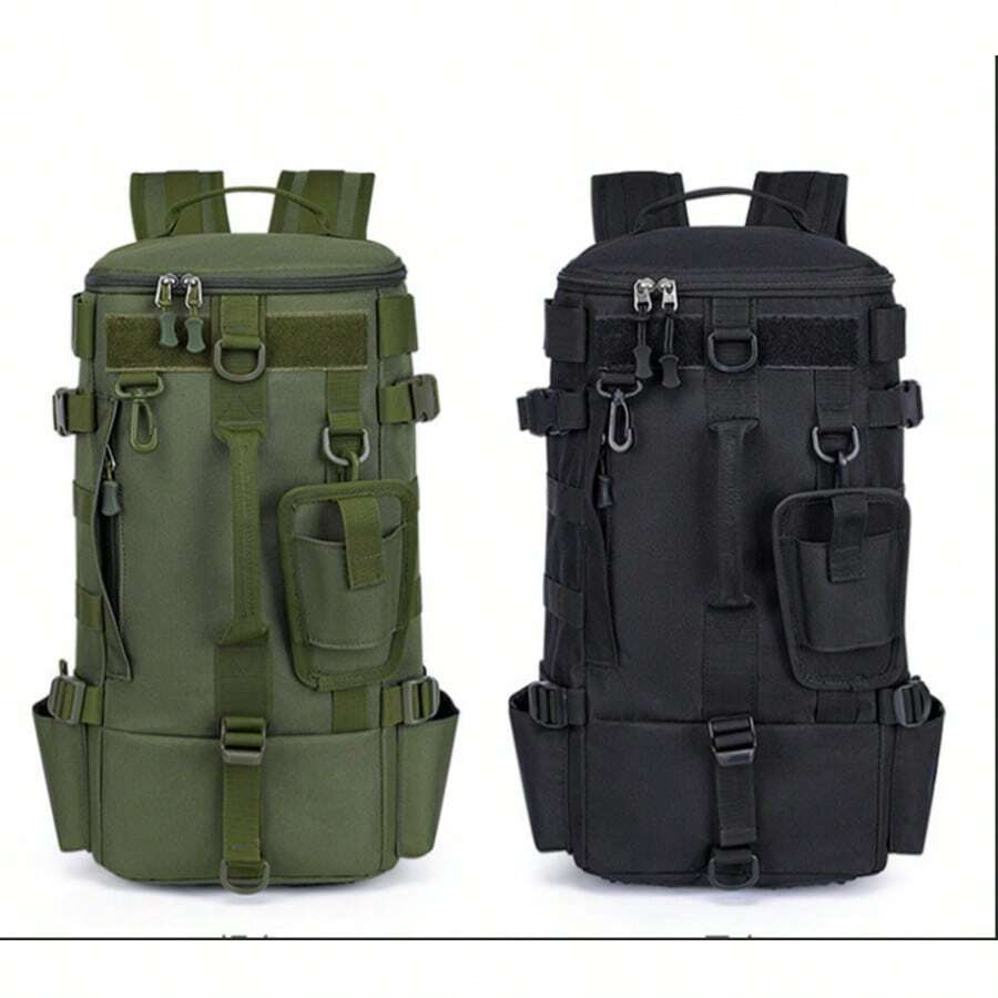 Multifunctional Fishing Backpack Tackle Bag With Rod Holder, Storage For Fishing Gear, MOLLE System Compatible, Suitable For Camping, Hiking, Hunting, Travel, Fishing, Tactical Training - Multicolor - View 1