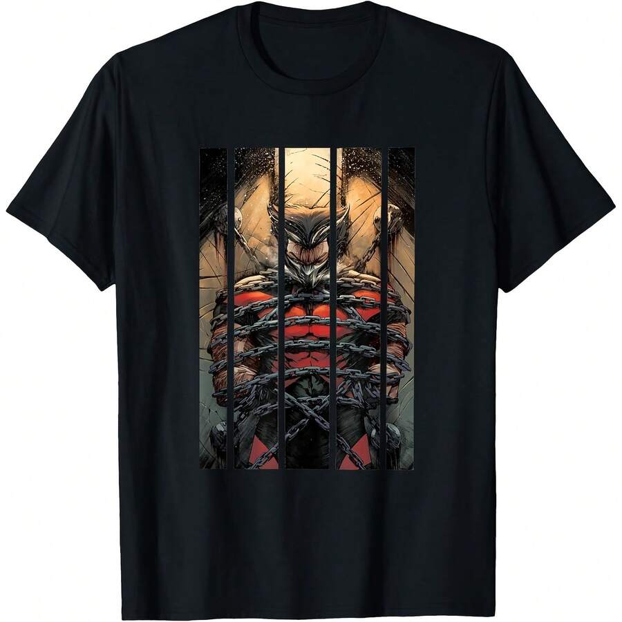 Ultimate Woerine Chained Issue 6 Comic Cover T-Shirt All Seasons,220g Pure Cotton Single-Sided Printed Crew Neck Short-Sleeved T-Shirt,Unisex Top,Base Layer - 顏色2 - 查看 1