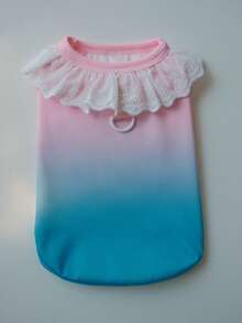 1pc Pet Apparel Cute Rainbow Gradient Vest - Multicolor - View 4