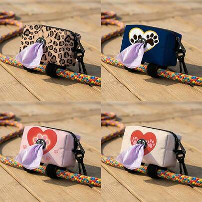 Pet Dog Poop Bag Holder, Hanging Dog Waste Bag Outdoor Pet Training Garbage Bag Pooper Scooper