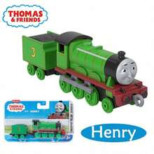 Mattel Mattel 1件托马斯和朋友金属合金玩具火车套装 - 戈登、爱德华、艾米丽推拉式火车头及车厢，珀西、托比、哈罗德金属系列推拉式玩具火车，适合3岁及以上儿童，托马斯小火车卡通动画儿童节、圣诞节礼物 - 彩色 - 查看 31