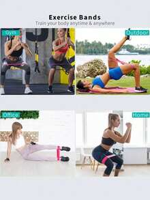5 piezas Bandas de resistencia de yoga y fitness de TPE - Multicolor - Ver 5