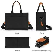 Large Capacity Canvas Tote Bag For Women,Women's Bags Crossbody Bags Work Laptop Tote Bag Large Handbags Purse, With Zipper Closure & Individual Compartments For Work College For Teacher & Nurse Crossbody Work Bible Messenger Purse Bag With Pockets - 黑 - 查看 6