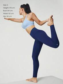 GLOWMODE 24" FeatherFit ™   Low Impact 7/8 Leggings Gym  Spring Summer - 藏蓝色 - 查看 9