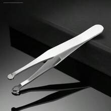 1pc Nose Hair Trimmer Tweezers, Rounded Multi-Functional Waterproof Circular Nose Hair Trimmer, Stainless Steel Manual Nose Hair Clipper For Men - Multicolor - View 12