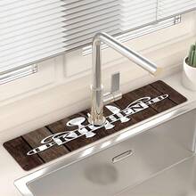 1pc, Sink Faucet Suction Pad, Drainage Pad, Kitchen, Bathroom Sink, Countertop, Drainage Pad, Diatomite Washbasin, And Cuttable Quick-Drying Pad. - Multicolor - View 8