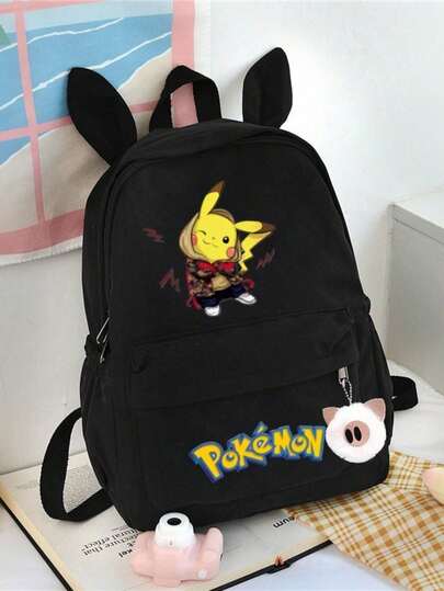 Themed Backpack, Minimalist Printed Fashion Versatile Casual Backpack, Suitable For Elementary School Students Boys And Girls
