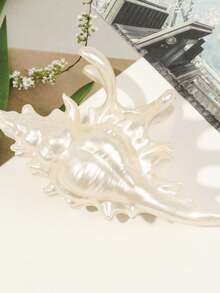 春夏波西米亚度假风米色优雅海洋系列海螺甜美梦幻仙女发爪舞会派对多功能发饰 - 米色 - 查看 2