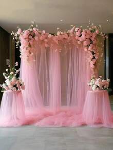 1/3/5/10M Wedding Tulle Backdrop Curtains,Sheer Backdrop Curtains For Birthday Party Spring Party,Photography Backdrop Decor - Multicolor - View 8