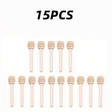 15/25pcs Wooden Honey Spoons And Stirrers - Perfect For Honey, Jam, Coffee, And Tea | Ideal Wedding Gifts, Parties, Gatherings | Kitchen Tools, Cooking And Baking Additions, 8.0 Cm - Multicolor - View 8