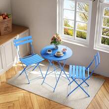 Outdoor Table & Chair Sets - Blue - View 7