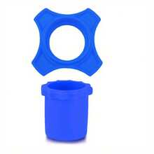 硅胶麦克风防滑保护套，KTV麦克风防风罩，防滚动麦克风保护套，硅胶麦克风保护罩 - 麥克風矽膠2件套 藍色 - 查看 4