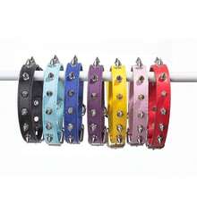 1pc Leather Rivet Pet Collar, Stylish And Durable Accessory - Black - View 3