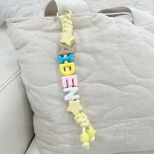 1 pieza Llavero tejido a mano personalizado, estrella de acrílico, cuentas de letras de acrílico, regalo tejido a mano personalizado, colgante de mochila, regalo de cumpleaños, regalo de vuelta a la escuela, regalo del Día de San Valentín - Llavero de cuerda trenzada - Ver 23