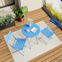 Outdoor Table & Chair Sets - Blue - View 6