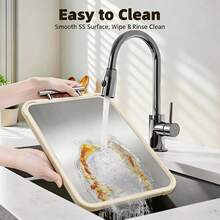 Cutting Board For Kitchen, Cutting Board Double Sided, Pure Titanium/PP, Easy To Clean Large Size, 15"X10" - Apricot - View 3