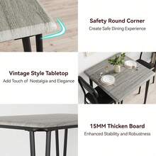 Dining Table & Chair Sets - Grey - View 6