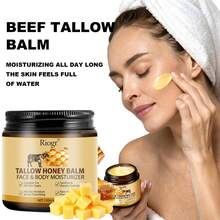Honey Butter Skin Cream - Organic Grass-Fed Whipped Beef Tallow And Honey Balm - Deeply Moisturizing For Face & Body - Natural Skin Care For Soft, Supple Skin - Kem dưỡng da mặt mật ong - Xem 2