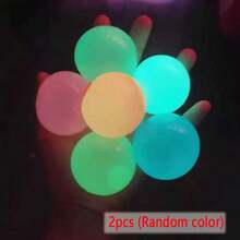 1/2/4/6个装发光天花板球、荧光球、粘性墙球、散装粘性荧光球 - 彩色 - 查看 11