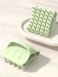 Elastic Silicone Hair Washing Brush, Hollow Massage Scalp Cleansing, Damage-Free Hair Washing Tool, Stress Relief, Multi-Function Comb - Multicolor - View 6